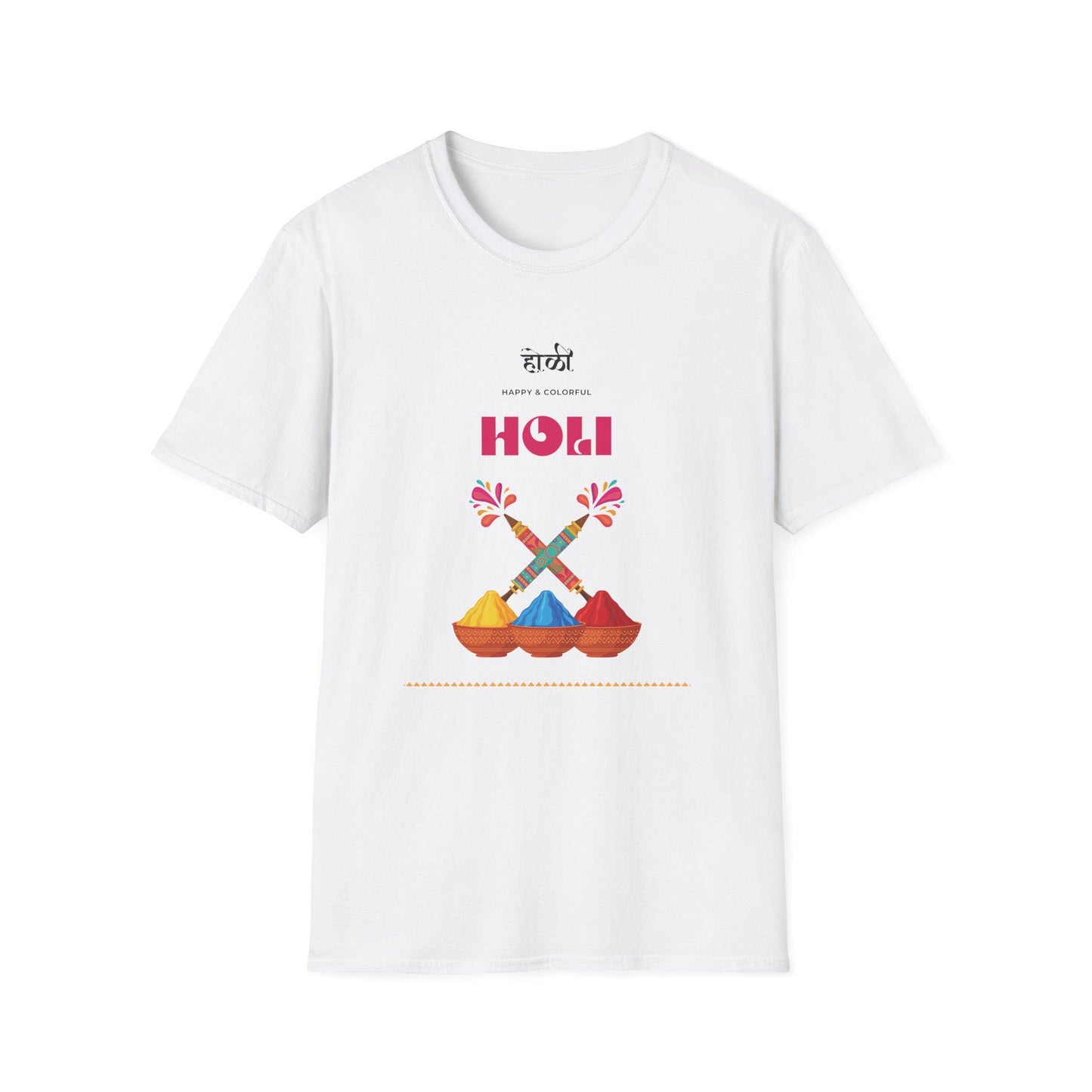Holi Colors Pichkari and Powder T-Shirt | Holi Festival Graphic Tee