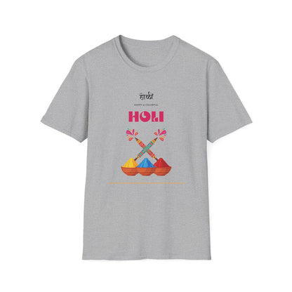 Holi Colors Pichkari and Powder T-Shirt | Holi Festival Graphic Tee