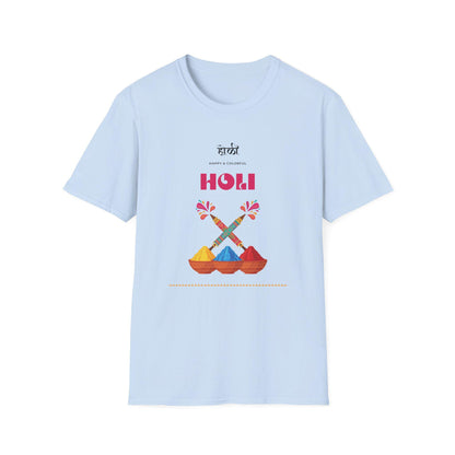 Holi Colors Pichkari and Powder T-Shirt | Holi Festival Graphic Tee
