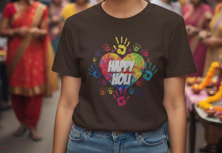 Happy You Heart, T-Shirt | Colorful Handprints, Positive Message