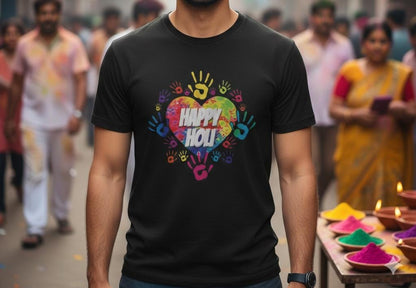 Happy You Heart, T-Shirt | Colorful Handprints, Positive Message