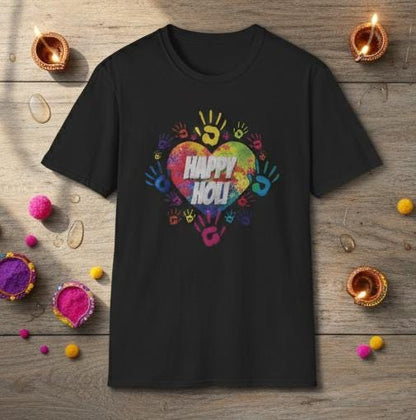 Happy You Heart, T-Shirt | Colorful Handprints, Positive Message