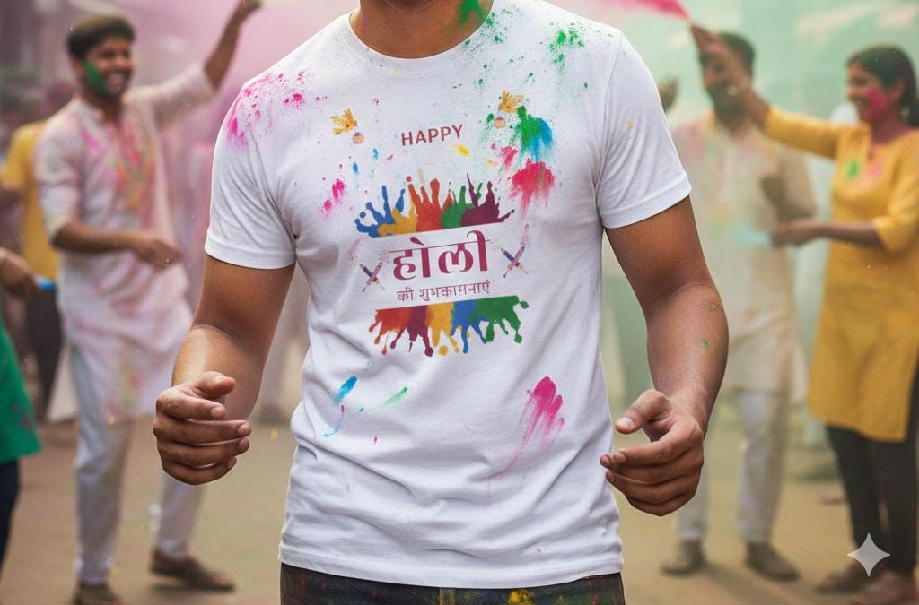 Holi Color Splash T-Shirt | Holi Festival Colors Tee