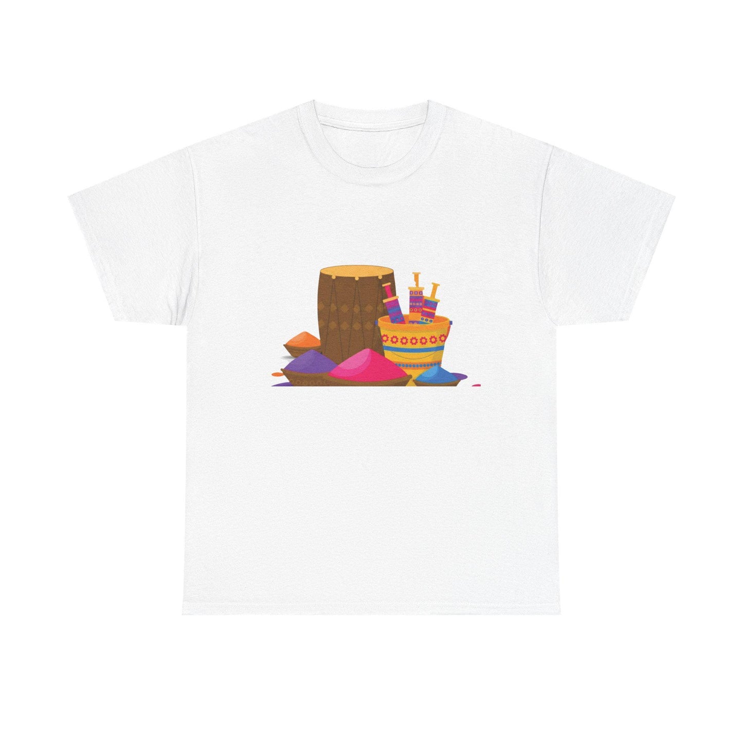 Colorful Holi Powder Pile T-Shirt | Festival Colors Tee