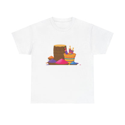Colorful Holi Powder Pile T-Shirt | Festival Colors Tee