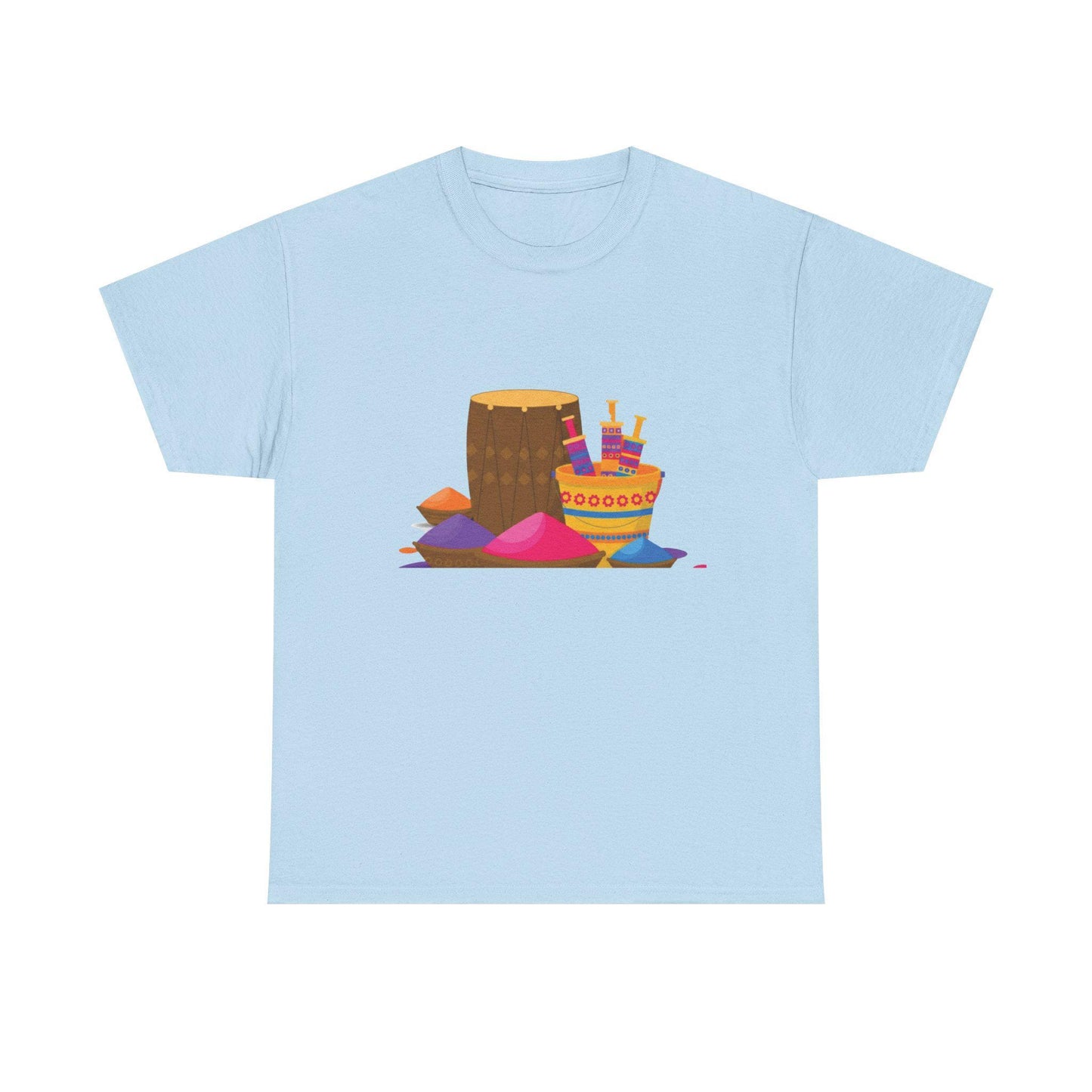 Colorful Holi Powder Pile T-Shirt | Festival Colors Tee