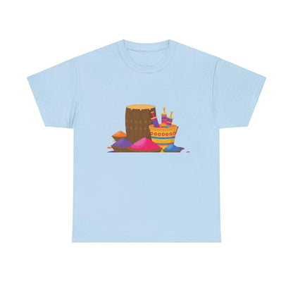 Colorful Holi Powder Pile T-Shirt | Festival Colors Tee