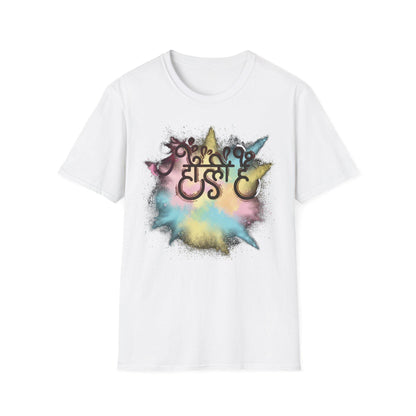 Holi Color Powder Splash T-Shirt | Holi Festival Hindi Script