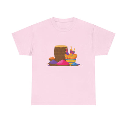 Colorful Holi Powder Pile T-Shirt | Festival Colors Tee