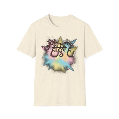 Holi Color Powder Splash T-Shirt | Holi Festival Hindi Script