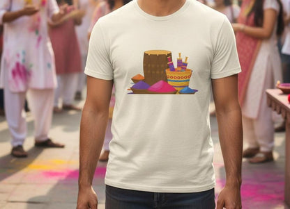 Colorful Holi Powder Pile T-Shirt | Festival Colors Tee