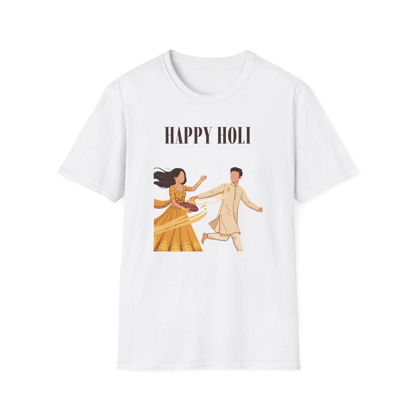 Happy Holi kids playing color powder T-Shirt | Holi festival colors design