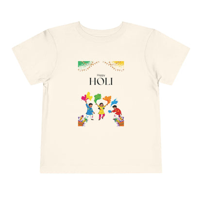 Happy Holi Kids Playing Colors Toddler Tee | Holi Festival Shirt