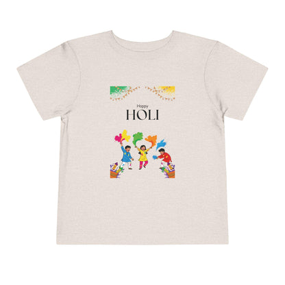Happy Holi Kids Playing Colors Toddler Tee | Holi Festival Shirt