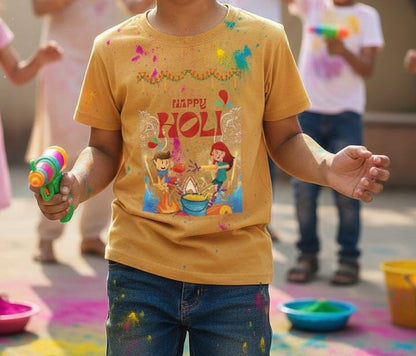 Happy Holi Kids T-Shirt | Holi Festival Colors Tee