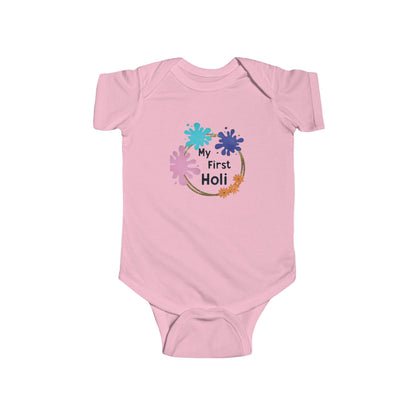 My First Holi Infant Bodysuit | Baby Holi Onesie, Colorful Powder Design