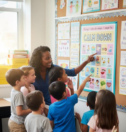 Calm Down Corner Poster Set, Kids Visual Schedule, Calming Strategies Chart (Digital Download)