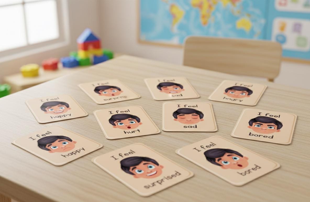 Emotions Flashcards for Kids, Social Emotional Learning (Digital Download)