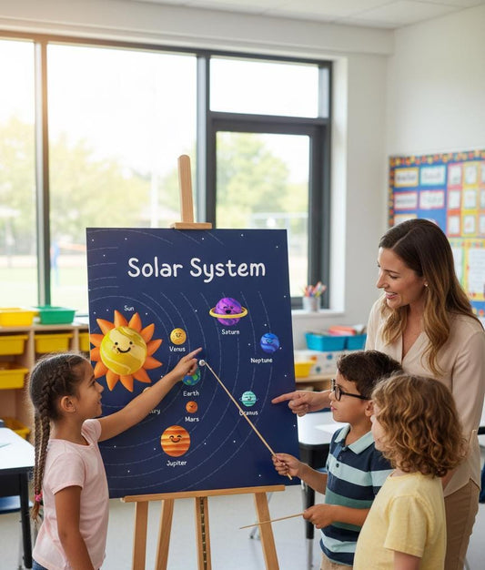 Solar System Poster, Astronomy for Toddlers, Space Bedroom Decor (Digital Download)