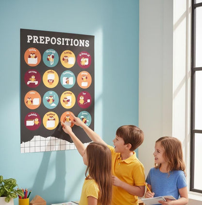 Positional Words Chart, Owl Nursery Decor, English Vocabulary (Digital Download)