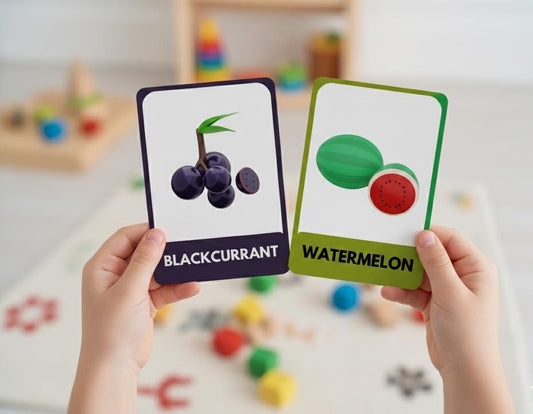 Fruit Flashcards for Toddlers, Montessori Learning (Digital Download A4 PDF & PNG)