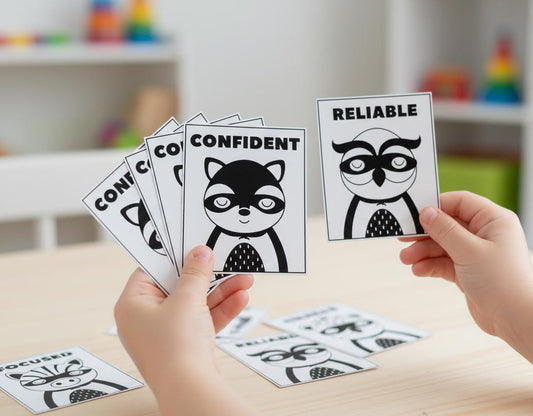 Newborn Sensory Flashcards, High Contrast Montessori Cards (Digital Download)