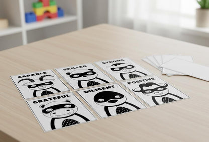 Newborn Sensory Flashcards, High Contrast Montessori Cards (Digital Download)