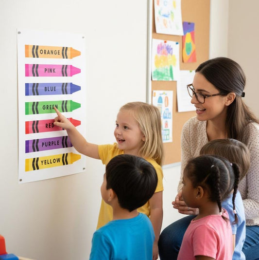 Crayon Colors Learning Poster, Montessori Classroom Decor (Digital Download)