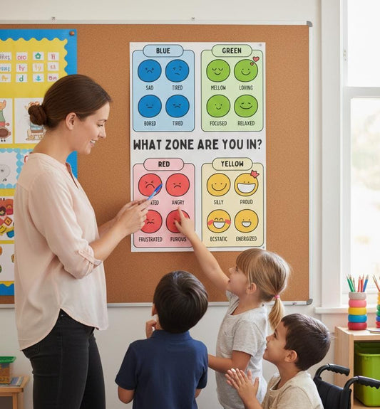 Feelings Chart Poster, Social Emotional Learning, Calm Down Corner (Digital Download)