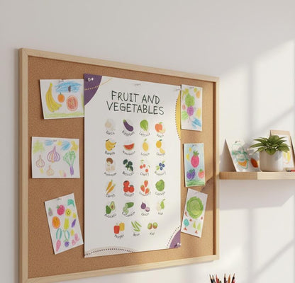 Fruit and Vegetables Poster, Educational Kitchen Decor (Digital Download A4 Size PDF & PNG)