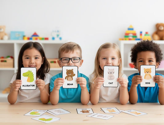 Animal Alphabet Flashcards, Montessori Learning Cards (Digital Download)