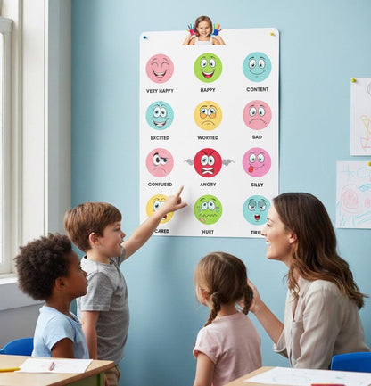 Feelings Chart for Kids, Social Emotional Learning, Toddler Mood Poster (Digital Download)
