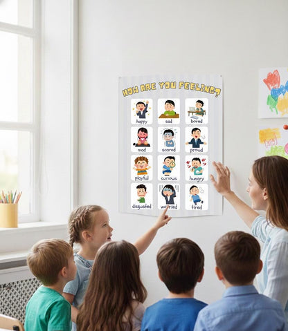 Feelings Chart for Kids, Emotions Poster, Calm Down Corner Art (Digital Download)