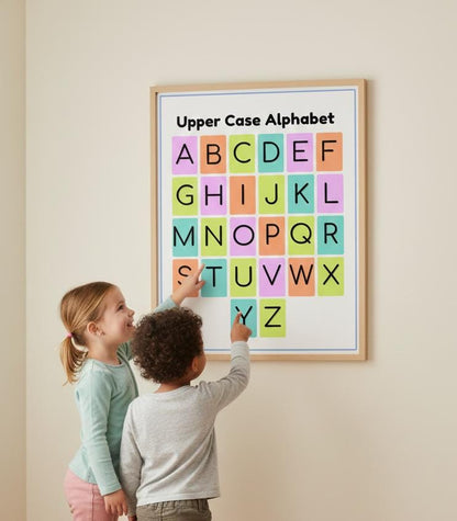 Animal Alphabet Poster, ABC Vocabulary Chart, Nursery Decor (Digital Download)