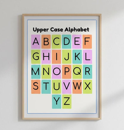 Animal Alphabet Poster, ABC Vocabulary Chart, Nursery Decor (Digital Download)
