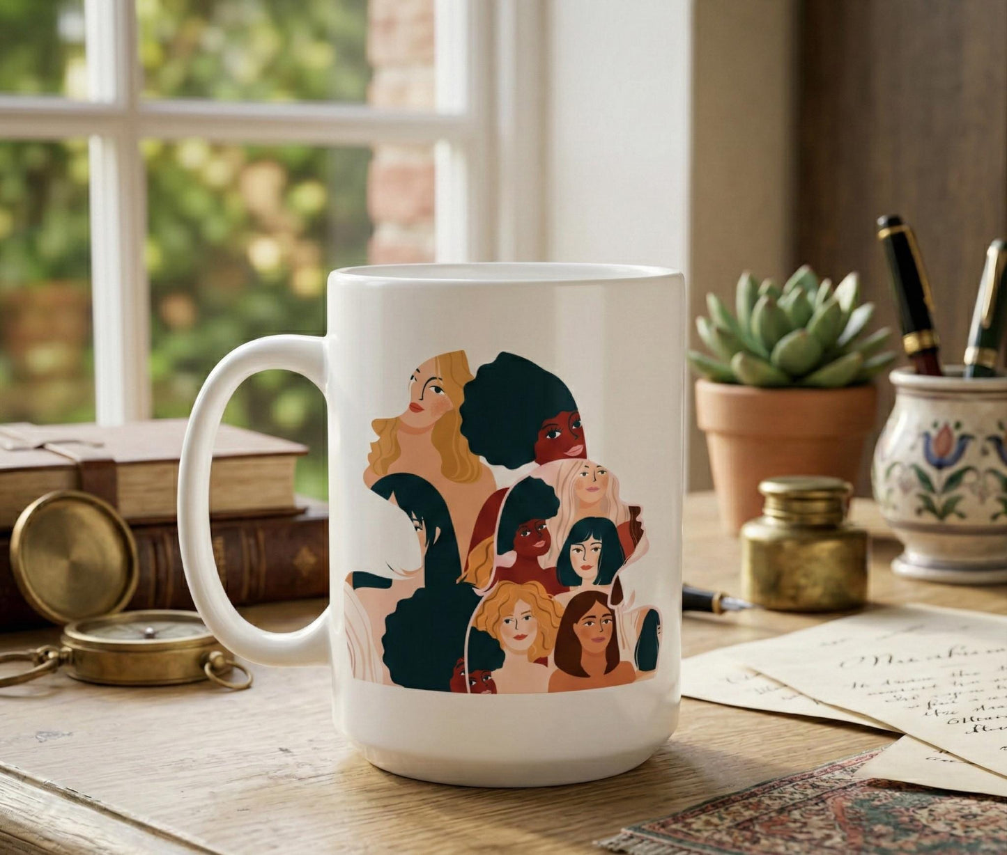 Diverse Women Illustration Mug | Ceramic Mug | International womens Day