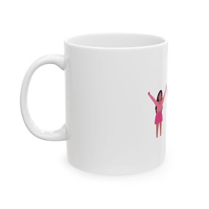 Women Holding Hands illustration Mug | Friendship Solidarity Ceramic Mug | International Womens Day
