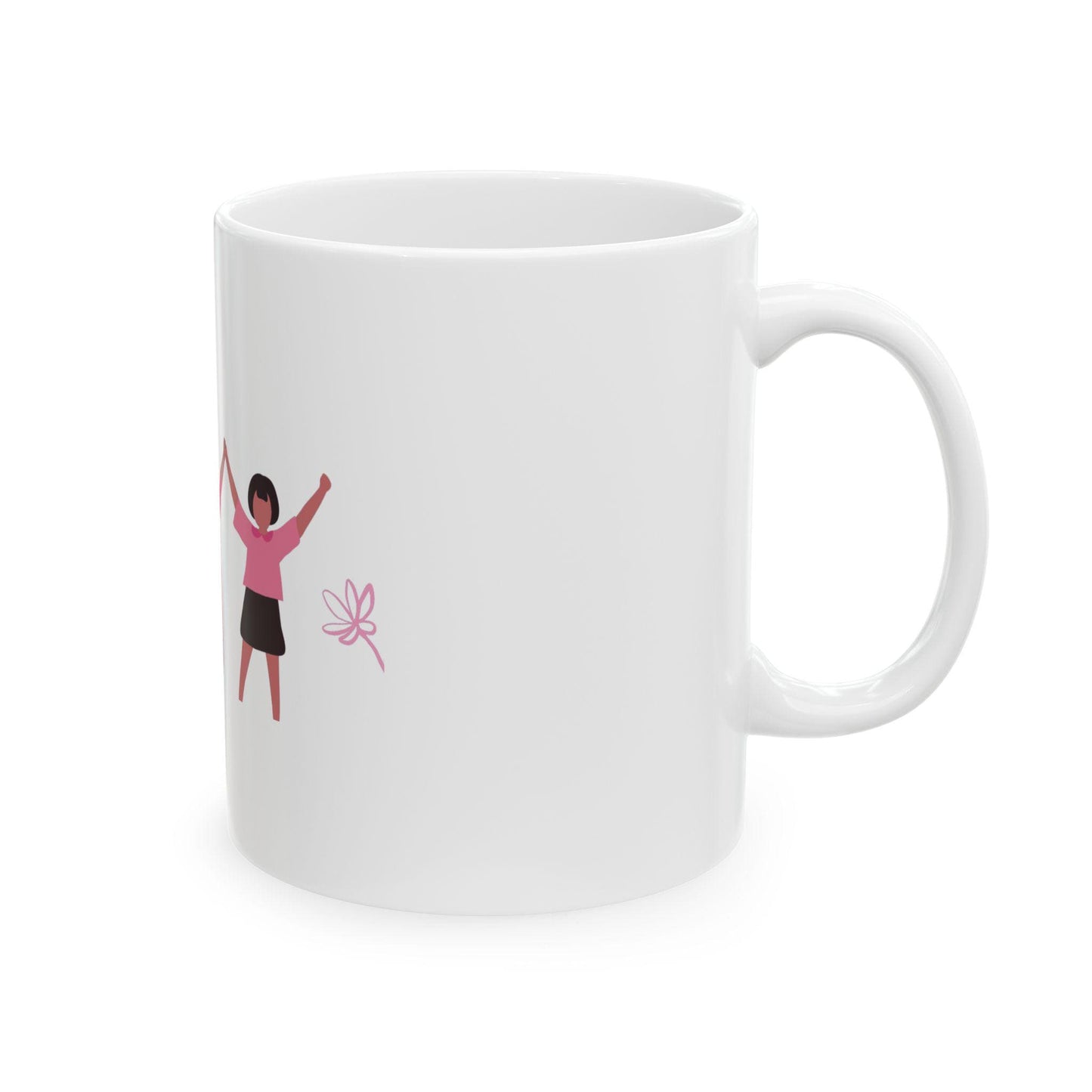 Women Holding Hands illustration Mug | Friendship Solidarity Ceramic Mug | International Womens Day