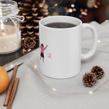 Women Holding Hands illustration Mug | Friendship Solidarity Ceramic Mug | International Womens Day