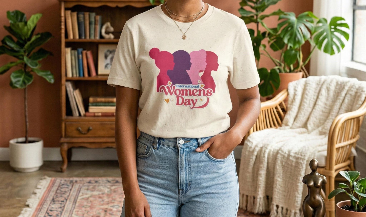 International women's day silhouettes t-shirt | feminist celebration tee
