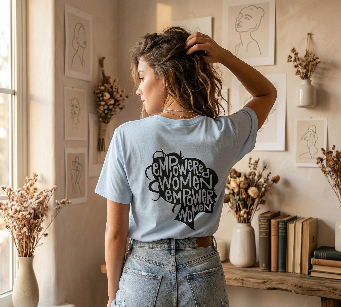 Empowered women empower women t-shirt | feminist typography tee