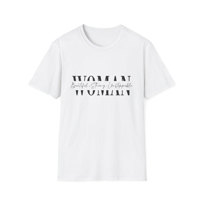 Woman typography t-shirt | feminine script graphic tee