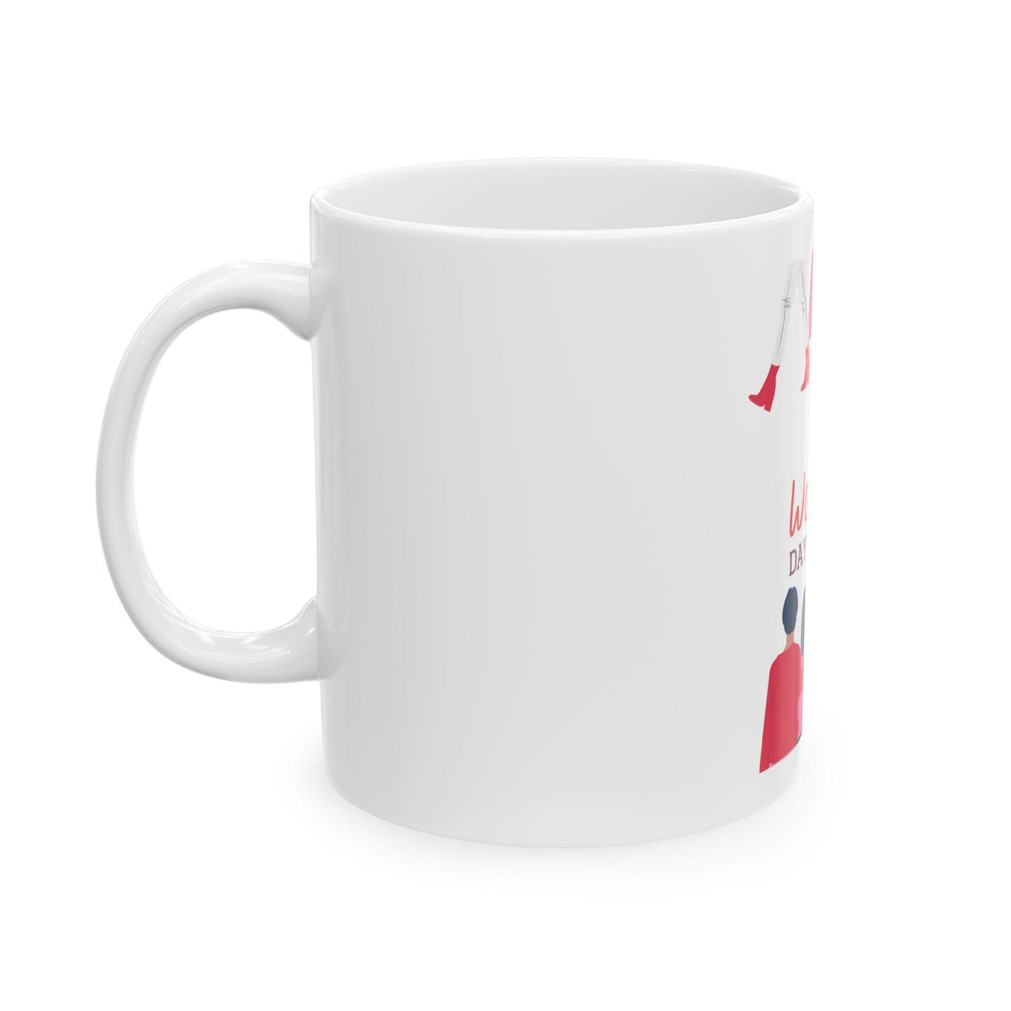 Happy Women's Day Illustration Mug | Women's Day Ceramic Mug