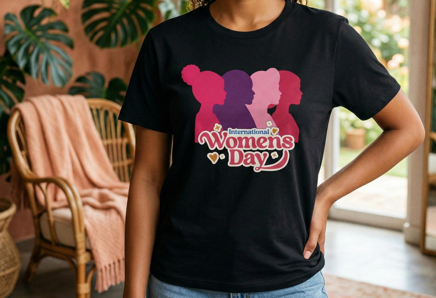 International women's day silhouettes t-shirt | feminist celebration tee