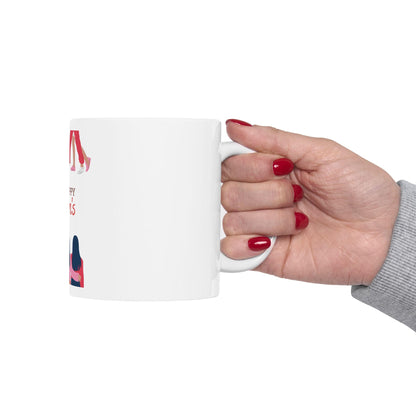 Happy Women's Day Illustration Mug | Women's Day Ceramic Mug