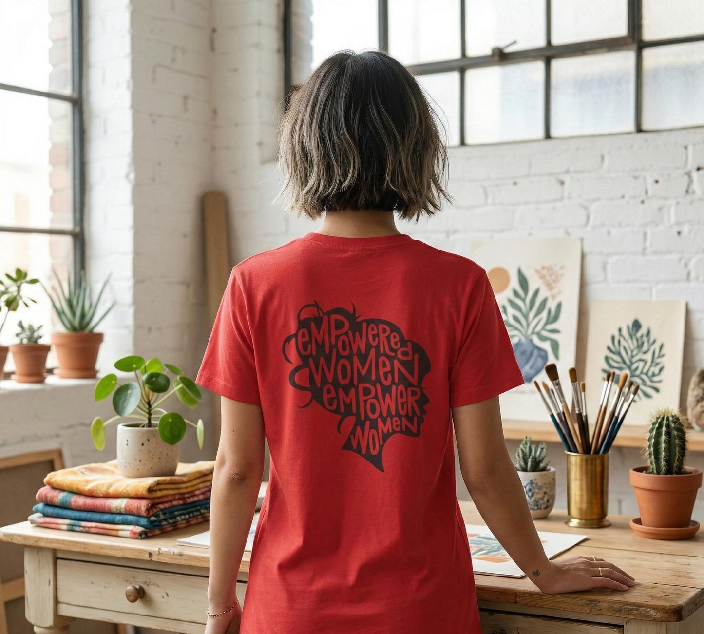Empowered women empower women t-shirt | feminist typography tee