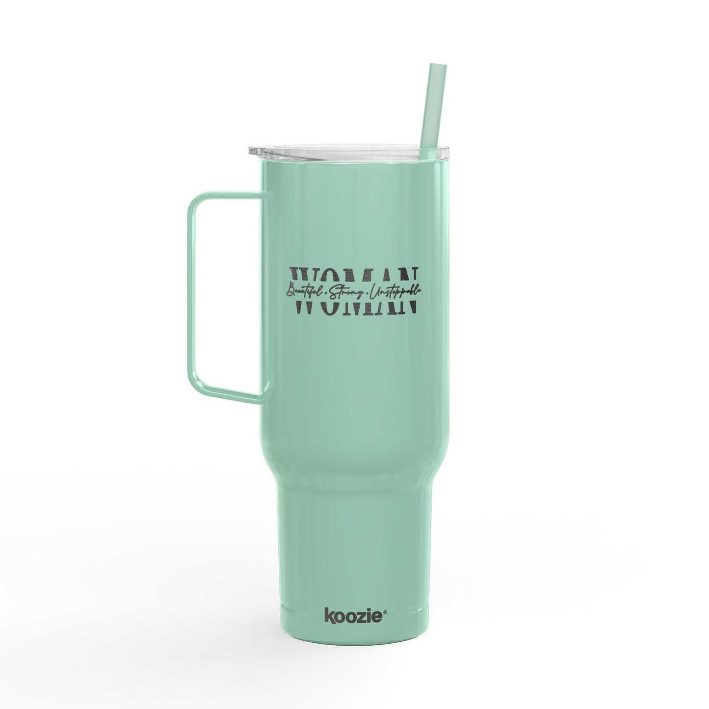 Woman text stencil design Tumbler | 40oz Engraved Insulated Tumbler with Lid | International Womens Day