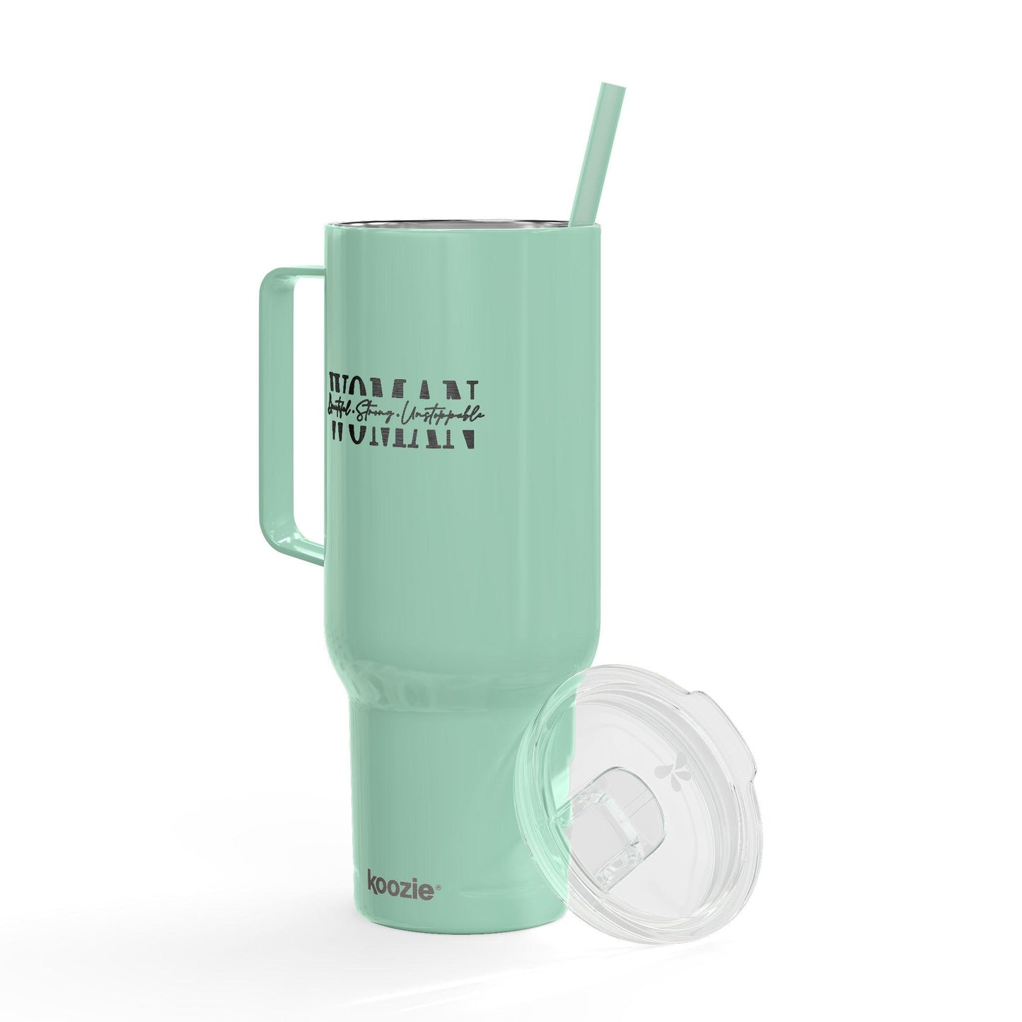 Woman text stencil design Tumbler | 40oz Engraved Insulated Tumbler with Lid | International Womens Day