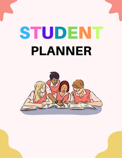 Student Planner Digital Academic Organizer, College School Planner, Grade Tracker, Homework & Assignment Log, Study Checklist.