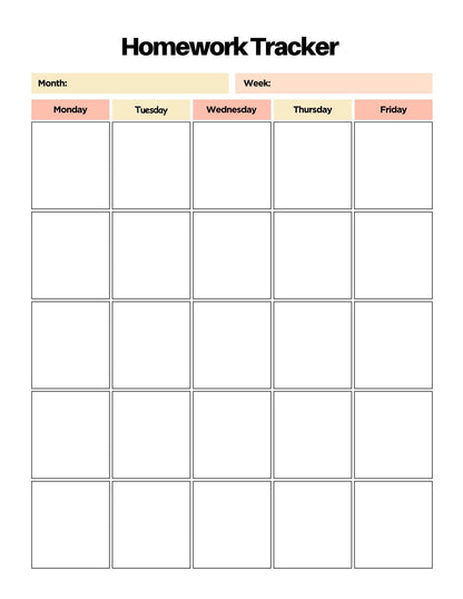 Student Planner Digital Academic Organizer, College School Planner, Grade Tracker, Homework & Assignment Log, Study Checklist.